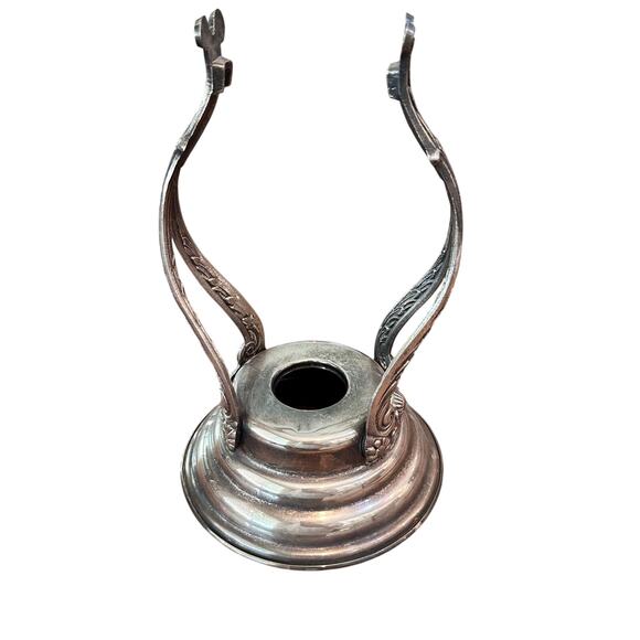 Vintage Silver Plate Carafe Coffee Tea Holder Stand - Picture 2 of 13